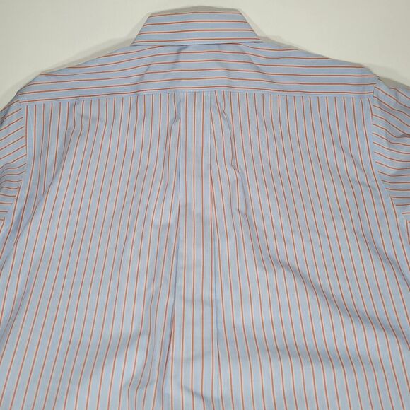 Brooks Brothers Shirt Mens 16.5 Blue White Striped Dress Button Up Long Sleeve - Picture 5 of 7